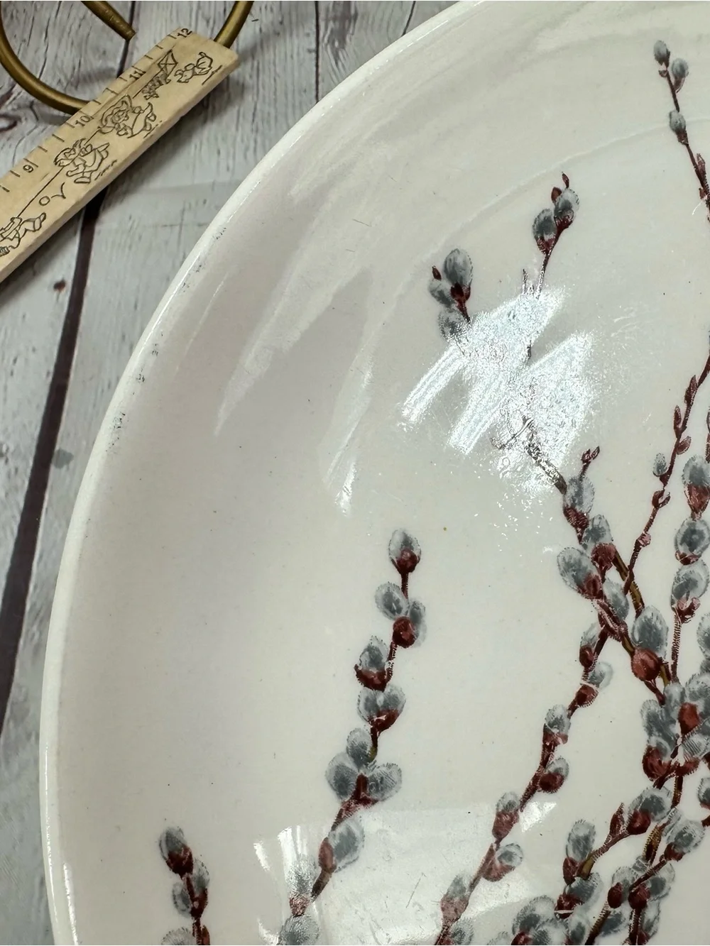 vtg CAN21 by Canonsburg simplicity dinner plate cottage MCM farmhouse ceramic